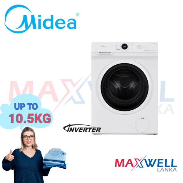 MIDEA Fully Automatic Washing Machine Front Loading - 10.5KG (MF100W105/W-LK)